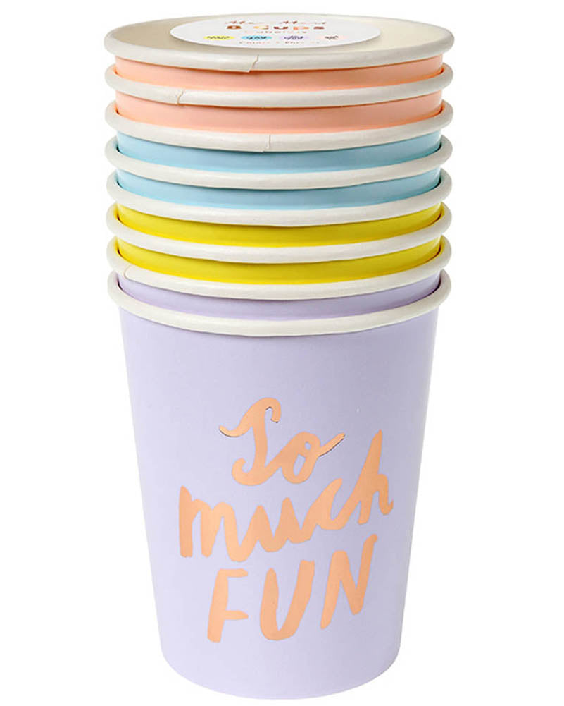 Typographic 250ml Party Cups 8 Pack - Image 2