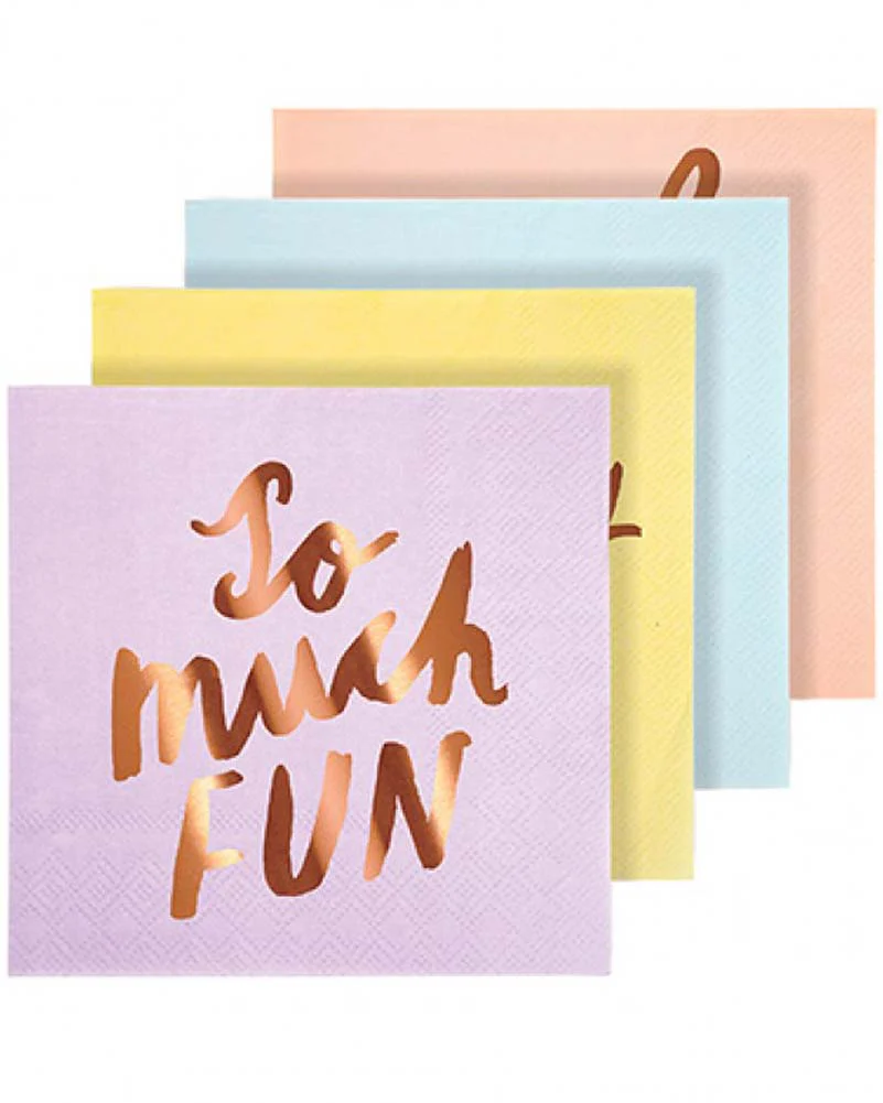 Typographic Napkins pack of 16 - Image 2