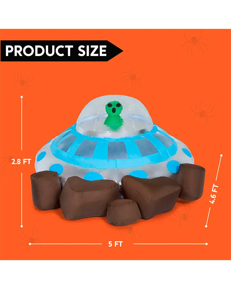 UFO with Alien LED Lawn Inflatable 1.5m - Image 5