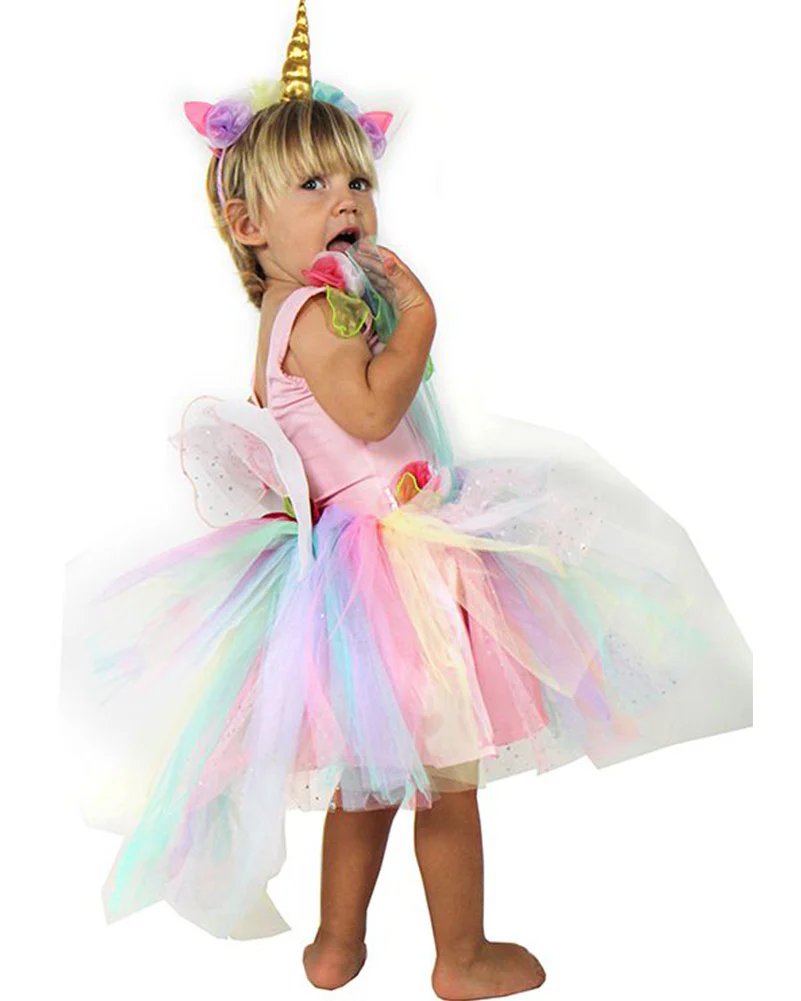Pastel Unicorn Dress and Headband Premium Girls Book Week Costume - Image 4