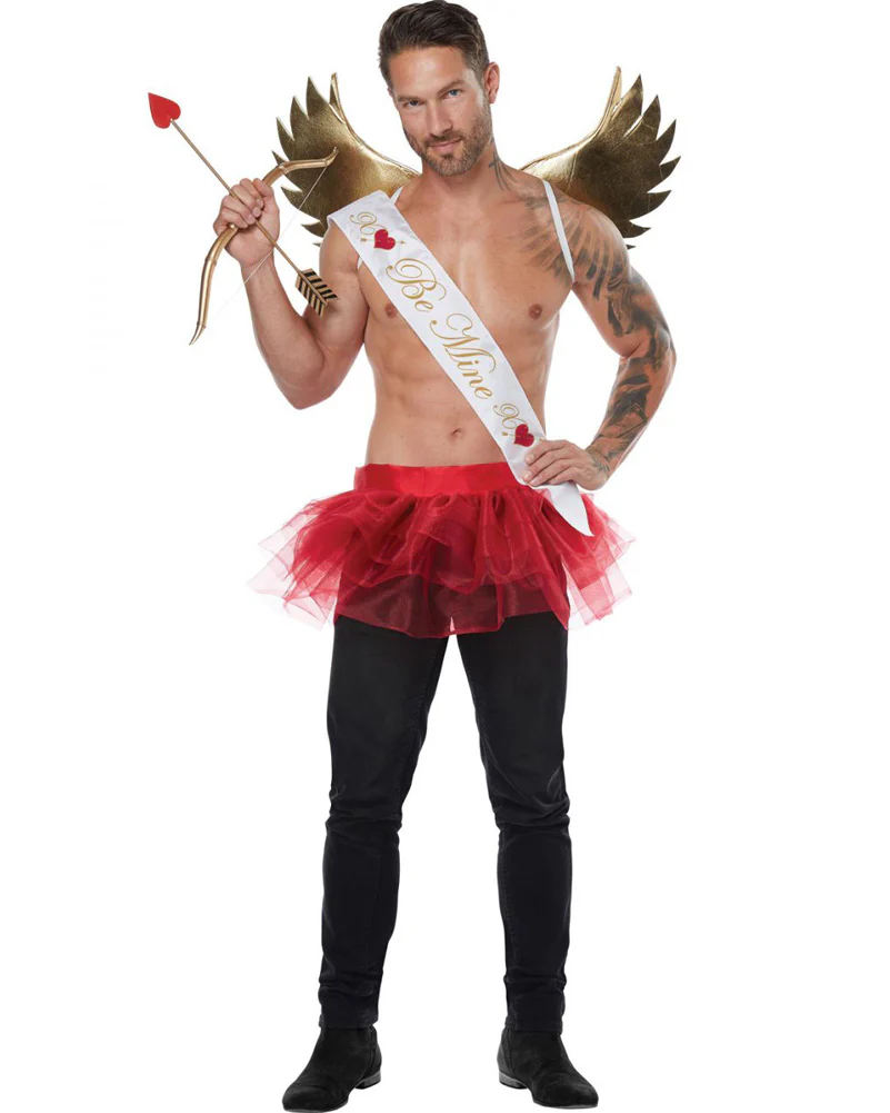 Valentines Cupid Adult Wings Sash and Tutu Kit - Image 2