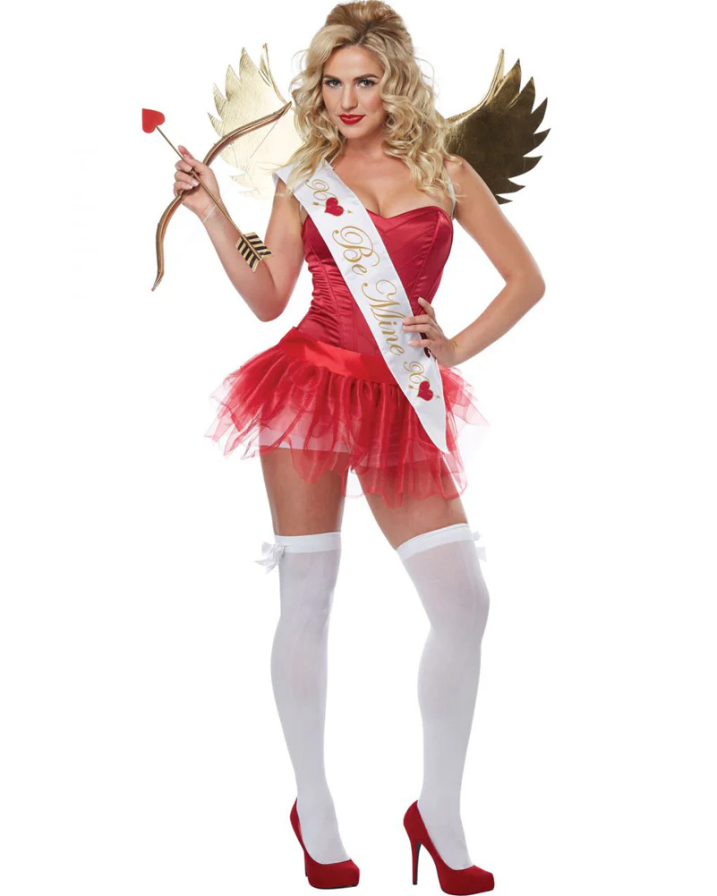 Valentines Cupid Adult Wings Sash and Tutu Kit - Image 3