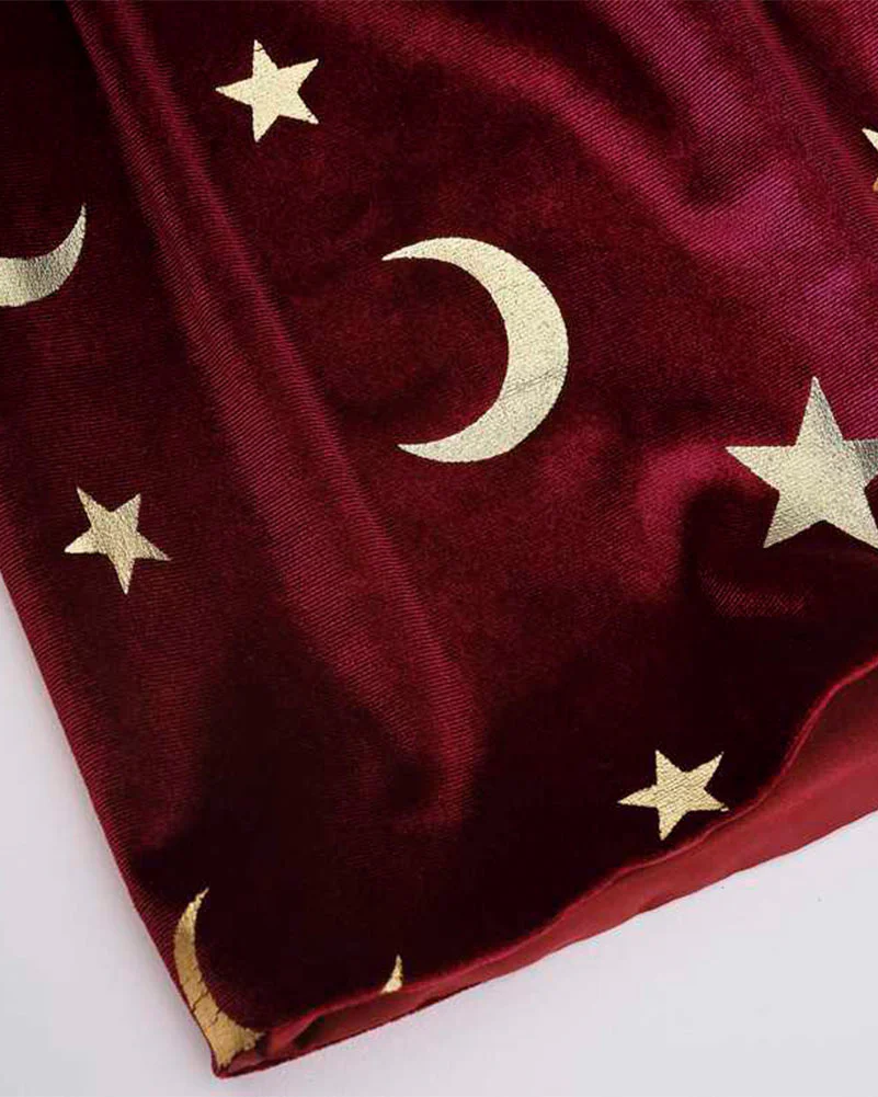 Velvet Burgundy Magician Cape - Image 2