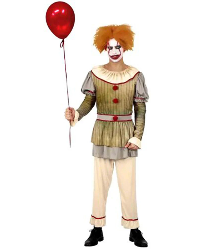 Vintage Circus Clown Mens Costume