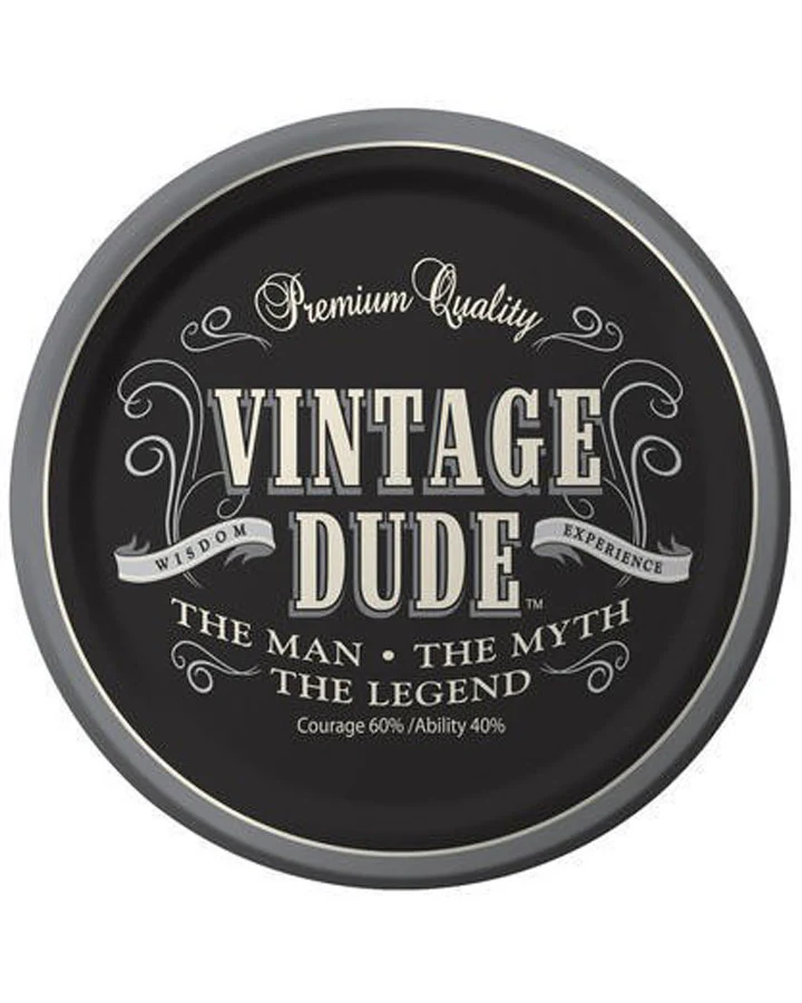 Vintage Dude 18cm Party Plates Pack of 8