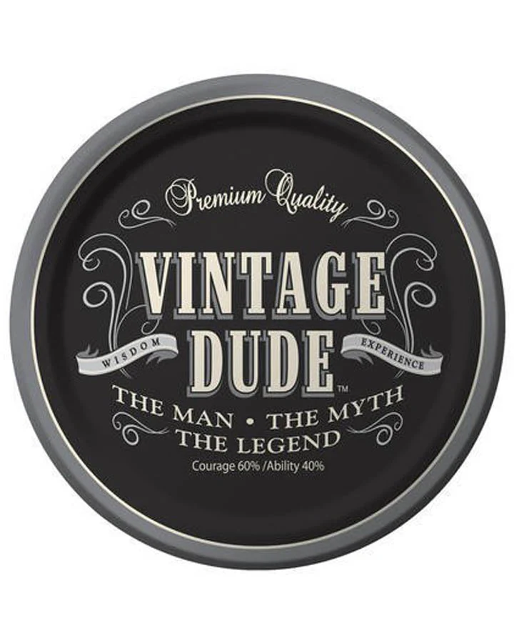 Vintage Dude 23cm Party Plates Pack of 8