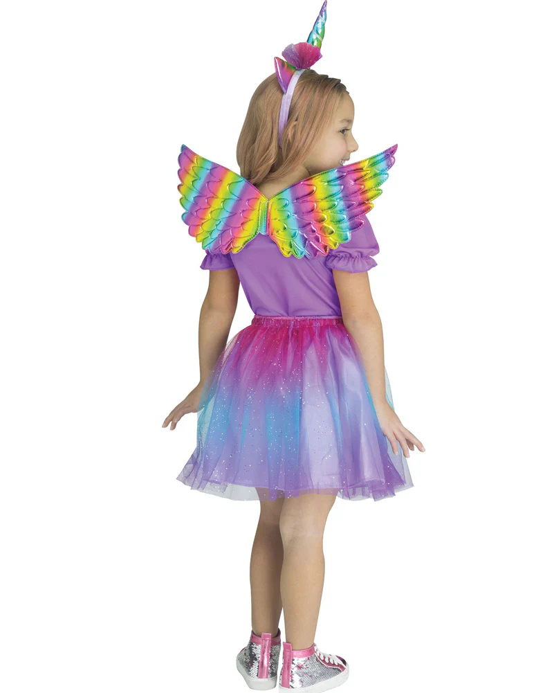 Vivid Unicorn Fantasy Wings Headband and Tutu Set - Image 2