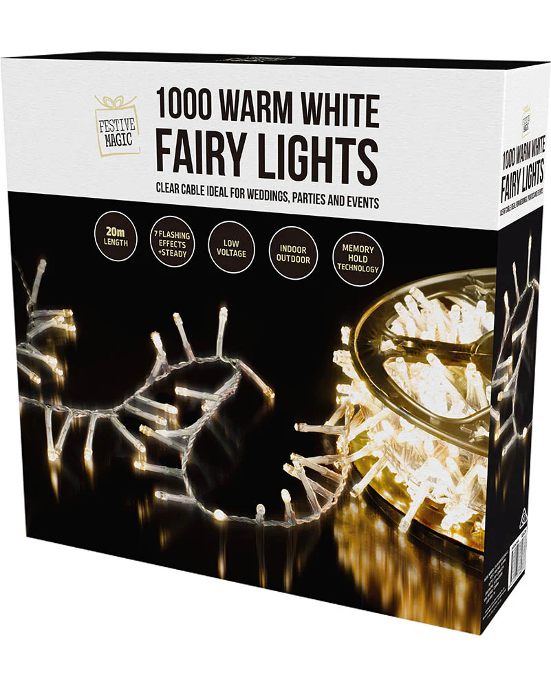 Warm White 1000 Piece LED Fairy Lights on Reel - Image 2