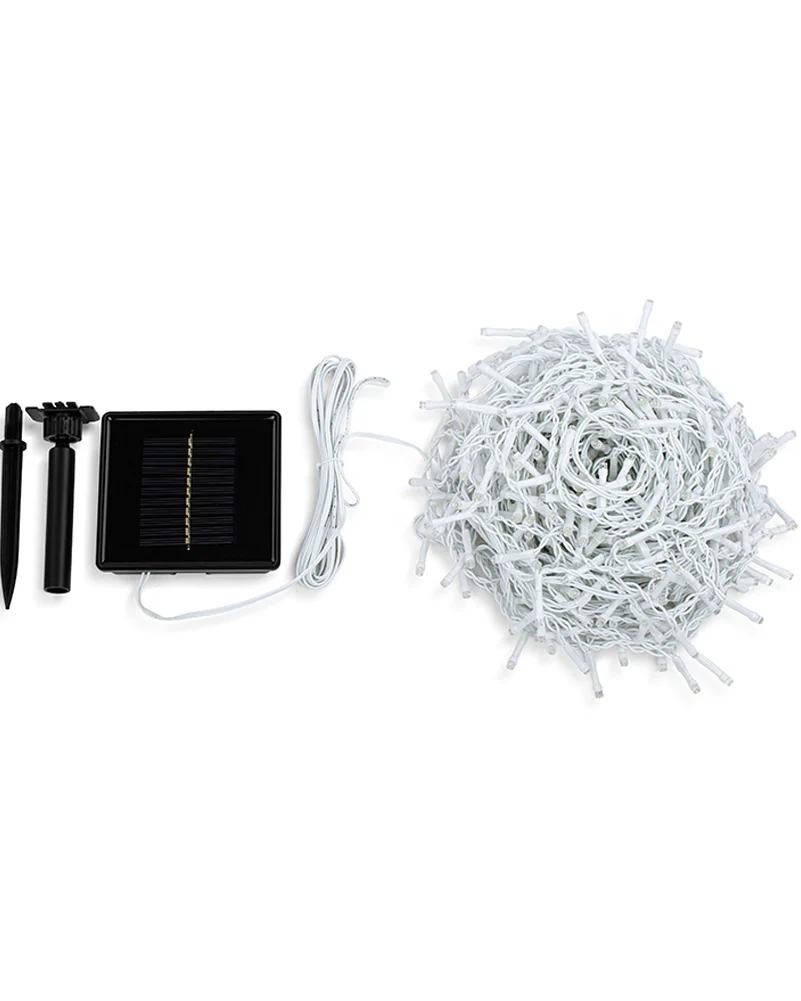 Warm White Icicle Lights 400 Piece Solar Christmas Lights 7.9m - Image 2