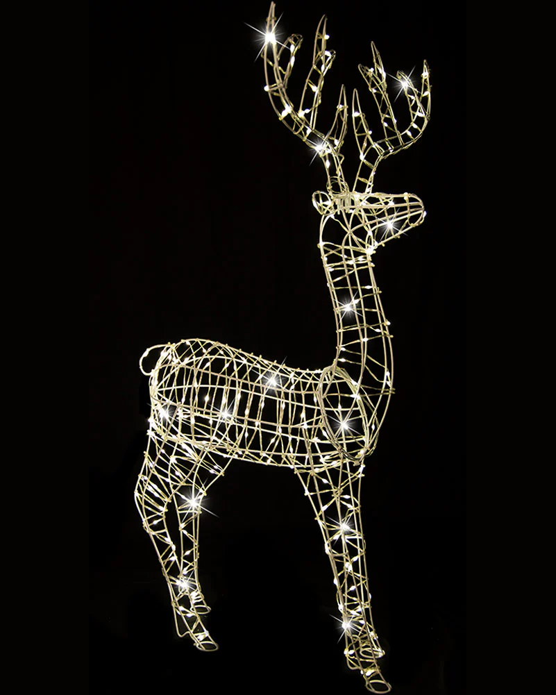 Warm White Standing Reindeer Flashing Christmas LED with Flex Cable 1.1m - Image 3