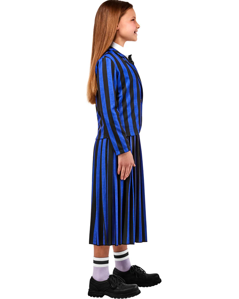 Wednesday Nevermore Academy Blue Enid Deluxe Girls Costume - Image 3
