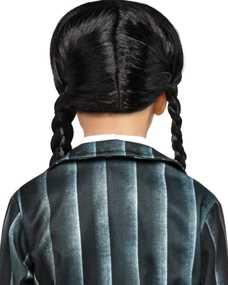Wednesday Nevermore Wednesday Black Plaited Kids Wig - Image 3