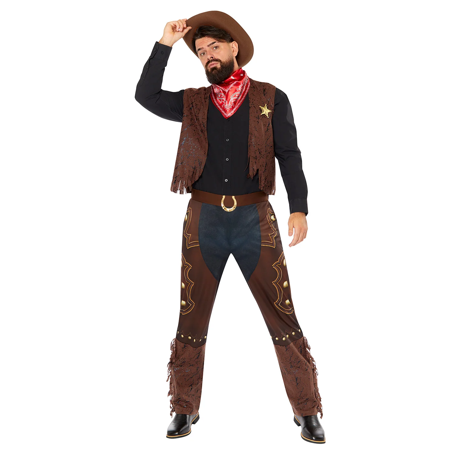 Western Cowboy Mens Costume Size Large
