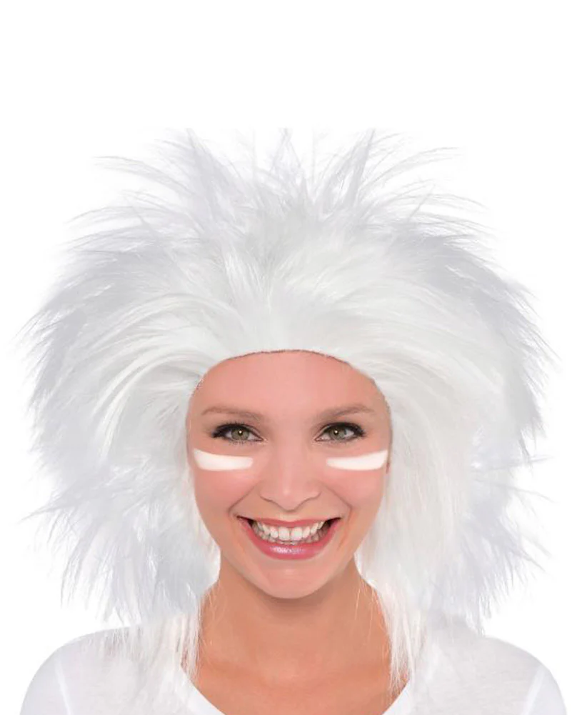White Crazy Wig - Image 2