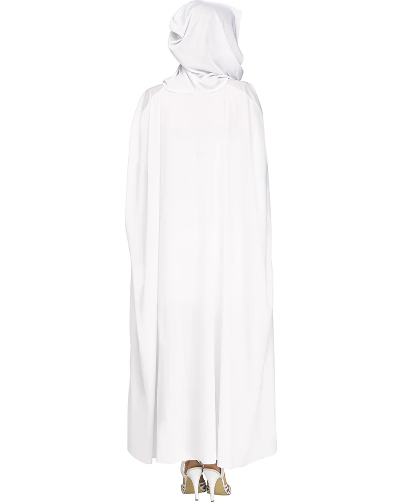 White Hooded Adult Cape 1.7m - Image 2