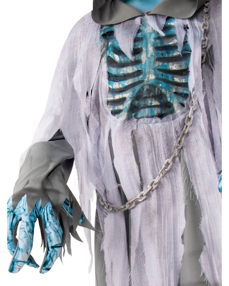 White Hooded Demon Kids Costume - Image 4