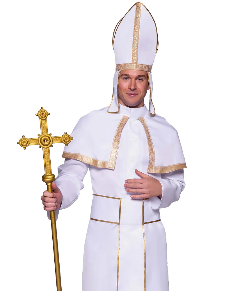 White Pope Mens Costume - Image 3