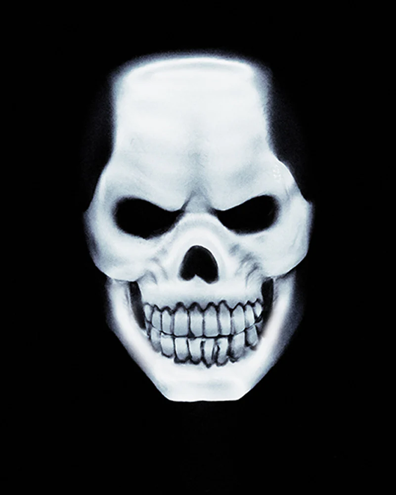 White Skull Light Up Mask - Image 2