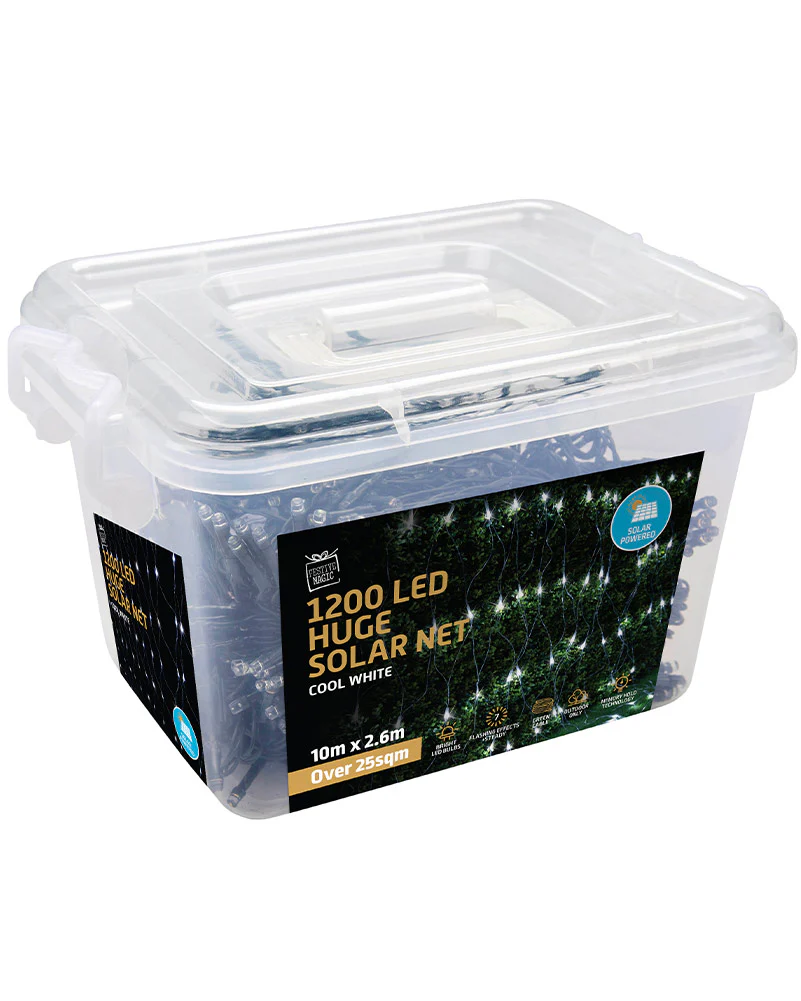 White Solar 1200 Piece Net Lights 10m x 2.6m - Image 5
