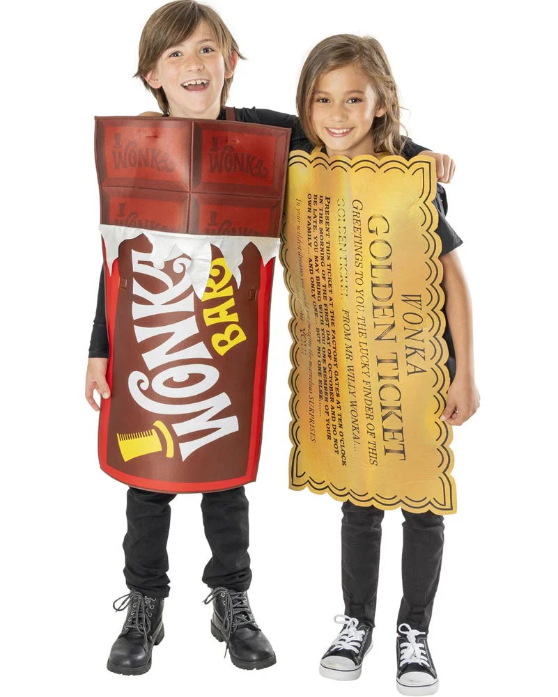 Willy Wonka Chocolate Bar Tabard Kids Book Week Costume - Image 2