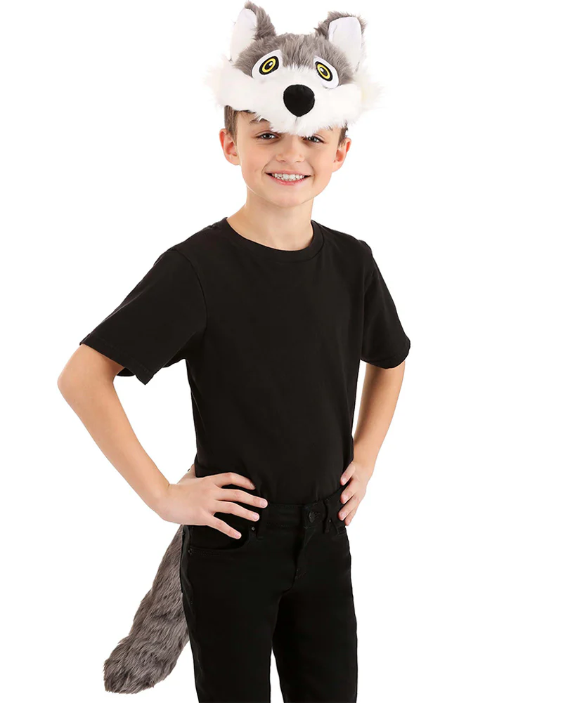 Wolf Plush Headband and Tail Deluxe Set - Image 3