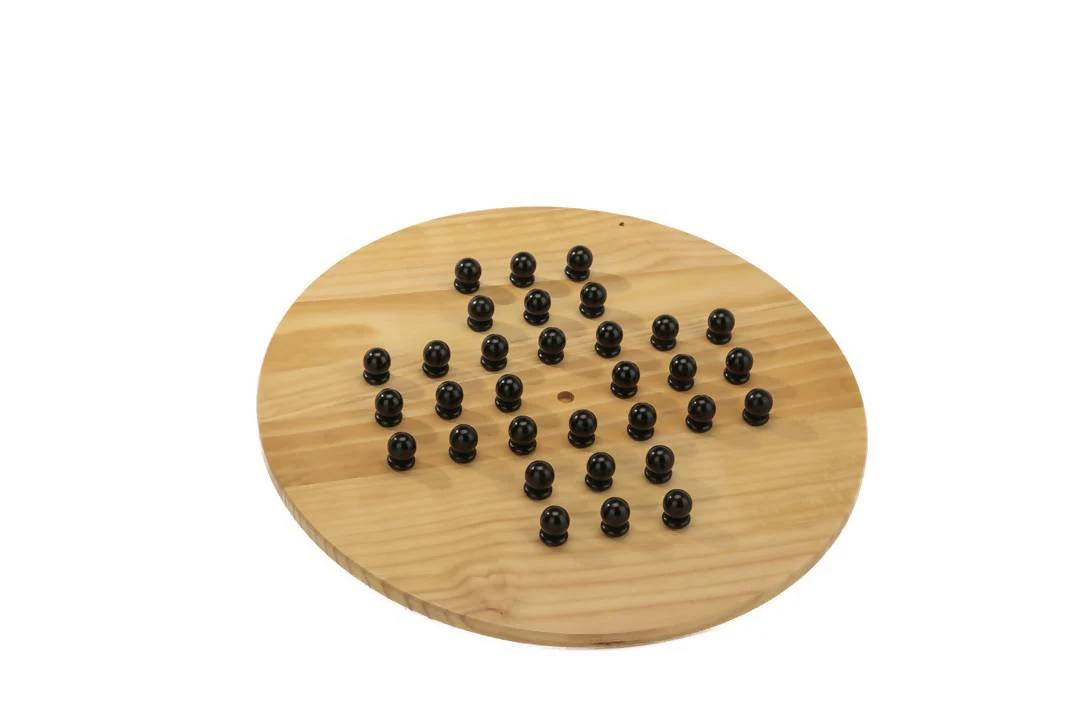 Wooden Giant Chinese Checkers and Solitare Game 60cm - Image 4