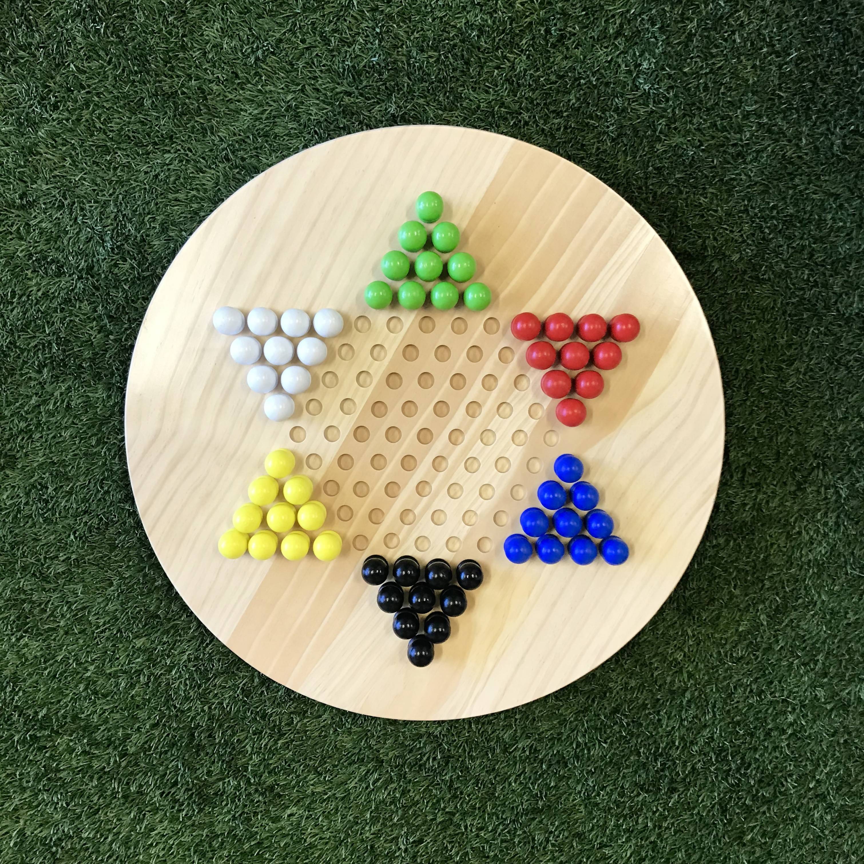 Wooden Giant Chinese Checkers and Solitare Game 60cm - Image 6