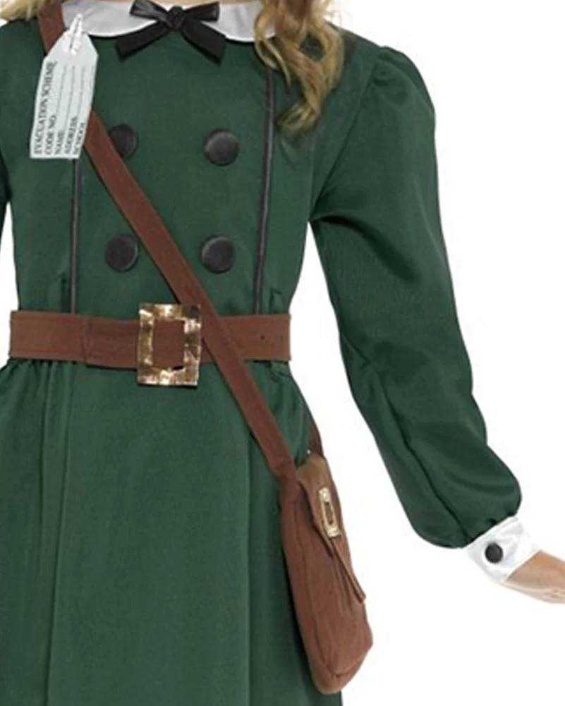 40s WW2 Evacuee Girls Costume - Image 5
