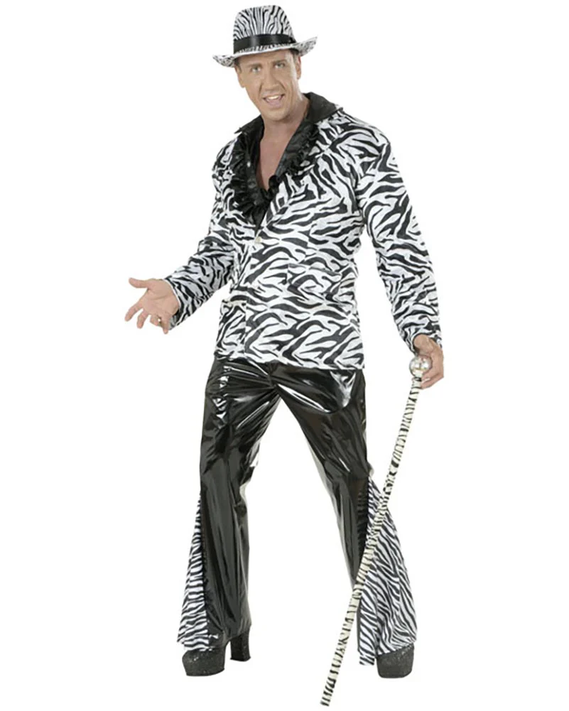 Zebra Bell Bottom Mens Pants - Image 2